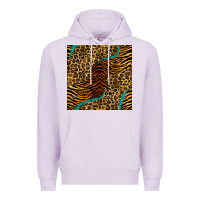 Lilac safari animals turquoise glitter seamless pattern Premium Hoodie - BundleAndBundleShop
