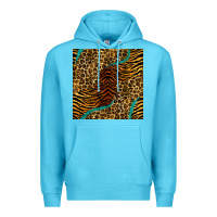 Ocean Blue safari animals turquoise glitter seamless pattern Premium Hoodie - BundleAndBundleShop