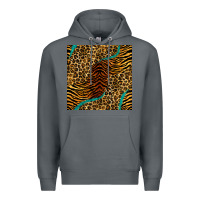 Rock safari animals turquoise glitter seamless pattern Premium Hoodie - BundleAndBundleShop