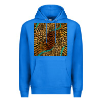 True Royal safari animals turquoise glitter seamless pattern Premium Hoodie - BundleAndBundleShop