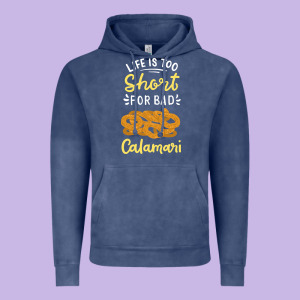 Calamari Squid Seafood Vintage Hoodie Designed By Minhpixels
