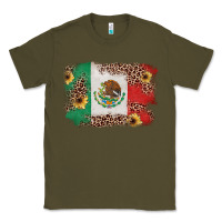 Army Green Mexican Flag with Leopard Classic Tee - texasbilliewilder