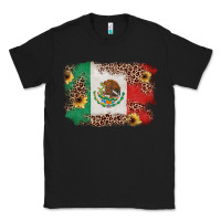 Black Mexican Flag with Leopard Classic Tee - texasbilliewilder