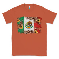 Copper Mexican Flag with Leopard Classic Tee - texasbilliewilder