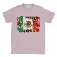 Lilac Mexican Flag with Leopard Classic Tee - texasbilliewilder