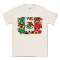 Natural Mexican Flag with Leopard Classic Tee - texasbilliewilder