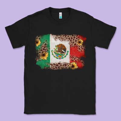 Mexican Flag With Leopard Classic Tee Designed By Texasbilliewilder