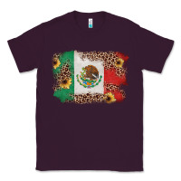 Plum Mexican Flag with Leopard Classic Tee - texasbilliewilder