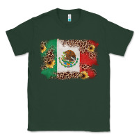 Sports Green Mexican Flag with Leopard Classic Tee - texasbilliewilder