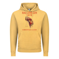 Vintage Mustard Halloween 1978 Holiday Spooky Myers Pumpkin Haddonfield Vintage Hoodie - minhPixels
