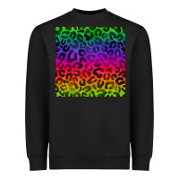Black colorful leopard seamless pattern Heavyweight Sweatshirt - BundleAndBundleShop