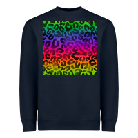 Navy colorful leopard seamless pattern Heavyweight Sweatshirt - BundleAndBundleShop
