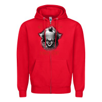 Red It Movie Pennywise We All Float Down Here Zipper Hoodie - minhPixels