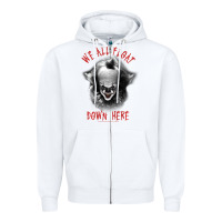 White It Movie Pennywise We All Float Down Here Zipper Hoodie - minhPixels