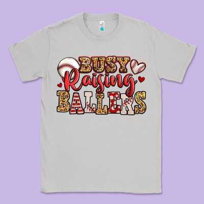 Busy Raising Ballers Baseball Classic Tee Designed By Jasminsmagicworld