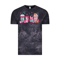 Cloud Black pink Christmas coffee Vintage Tee - Jasminsmagicworld