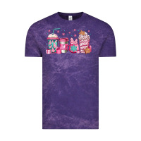 Cloud Purple pink Christmas coffee Vintage Tee - Jasminsmagicworld