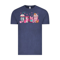 Vintage Denim pink Christmas coffee Vintage Tee - Jasminsmagicworld