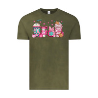 Vintage Olive pink Christmas coffee Vintage Tee - Jasminsmagicworld