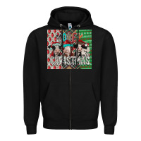 Black mooey Christmas Zipper Hoodie - CowhideDigitalArt