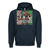 Navy mooey Christmas Zipper Hoodie - CowhideDigitalArt