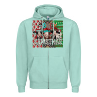 Seafoam mooey Christmas Zipper Hoodie - CowhideDigitalArt