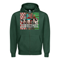 Sports Green mooey Christmas Zipper Hoodie - CowhideDigitalArt