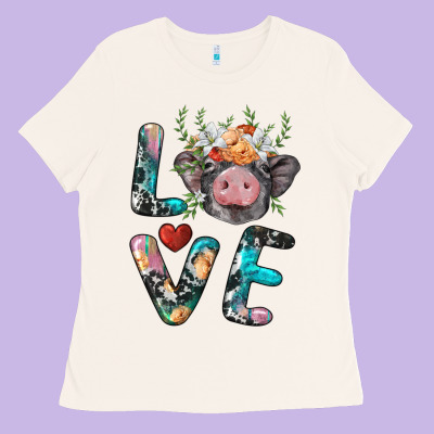 Pig Love Ladies Tee Designed By Barkaloodesign