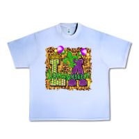 Grape Ice Louisiana leopard with balloons Urban Heavy Tee - HowdyJamesFarm
