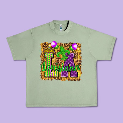 Louisiana Leopard With Balloons Urban Heavy Tee Designed By Howdyjamesfarm