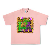 Salmon Louisiana leopard with balloons Urban Heavy Tee - HowdyJamesFarm