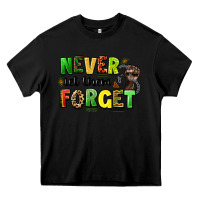Black never let them forget juneteenth Heavy Core Tee - LillyAllenDesigns