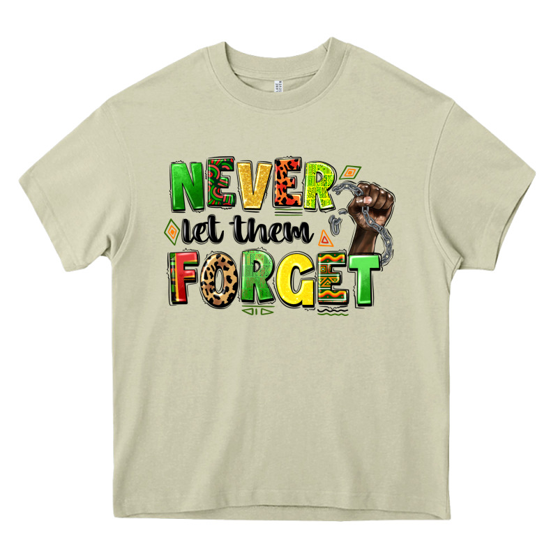 Never Let Them Forget Juneteenth Heavy Core Tee by LillyAllenDesigns | Teevron