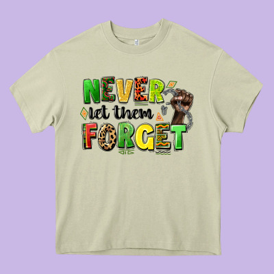 Never Let Them Forget Juneteenth Heavy Core Tee Designed By Lillyallendesigns