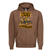 Chestnut Kids Atv Outfit 4 Wheeler Mudding Gift- Boys Four Wheeler Zipper Hoodie - minhPixels