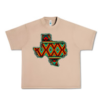 Burro Texas Map With Aztec Background Urban Heavy Tee - JahusDesignShop