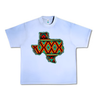 Grape Ice Texas Map With Aztec Background Urban Heavy Tee - JahusDesignShop