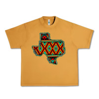 Peanut Butter Texas Map With Aztec Background Urban Heavy Tee - JahusDesignShop