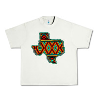 Pistachio Texas Map With Aztec Background Urban Heavy Tee - JahusDesignShop