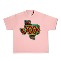 Salmon Texas Map With Aztec Background Urban Heavy Tee - JahusDesignShop