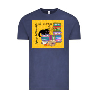Vintage Denim life is better with cats and books Vintage Tee - TumblerDesignByShophia