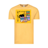 Vintage Mustard life is better with cats and books Vintage Tee - TumblerDesignByShophia