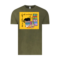 Vintage Olive life is better with cats and books Vintage Tee - TumblerDesignByShophia