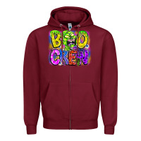 Burgundy boo crew Zipper Hoodie - CowhideDigitalArt
