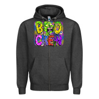 Charcoal Heather boo crew Zipper Hoodie - CowhideDigitalArt