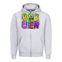 Heather Grey boo crew Zipper Hoodie - CowhideDigitalArt