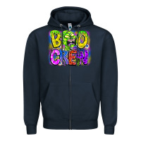 Navy boo crew Zipper Hoodie - CowhideDigitalArt