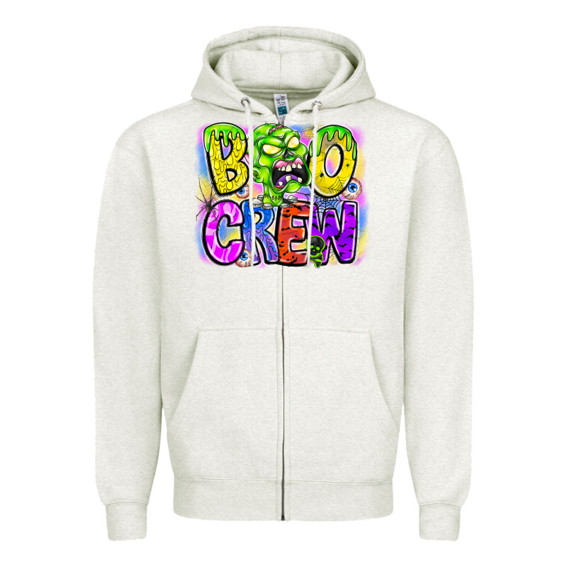 Boo Crew Zipper Hoodie by CowhideDigitalArt | Teevron