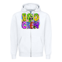 White boo crew Zipper Hoodie - CowhideDigitalArt