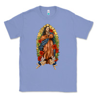 Colony Blue Lady of Guadalupe with Roses Classic Tee - texasbilliewilder